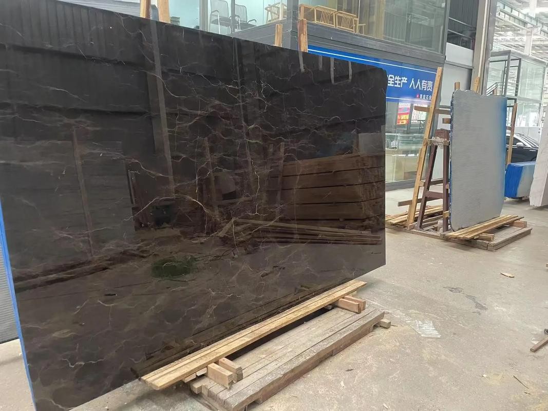 云闪灰大理石加工厂区实拍